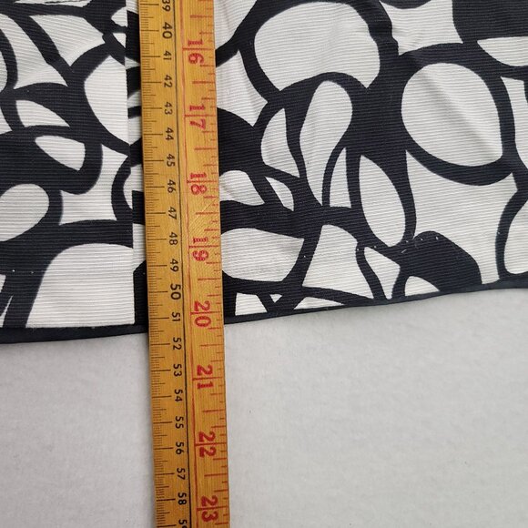 Robert Kitchen Black Ivory Abstract A-Line Skirt Size 10 - Picture 10 of 10